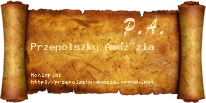 Przepolszky Amázia névjegykártya